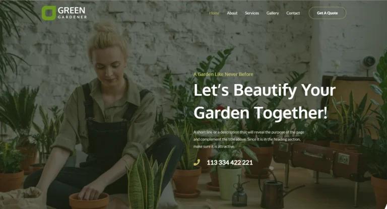 Gardening Services Website Designed By WebX Softech