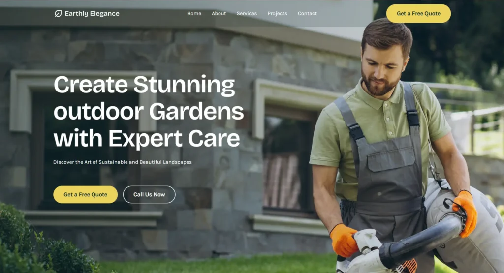 Landscaping & Gardeging Website Designed By WebX Softech